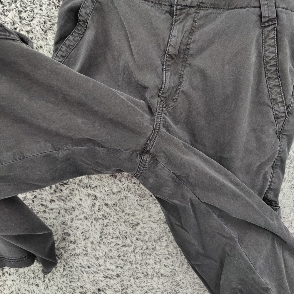 American Eagle Womens Gorpcore Cargo Super High Rise Baggy Wide Pants 10 Black - Picture 10 of 16